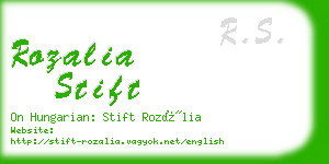 rozalia stift business card